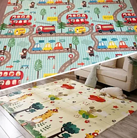 Дитячий термокилимок Babypol Тепла підлога складана двосторонній килимі 180*200 см, Дорога + Рестомір