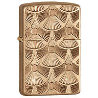 Zippo Fanned Discs, Tumbled Brass, Armor 28541