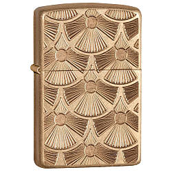 Zippo Fanned Discs, Tumbled Brass, Armor 28541