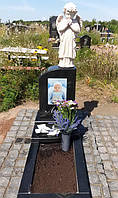 Пам'ятник дитячий з ангелом з мармуру №3
