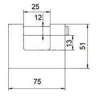 Замок навісний металевий "Пішка" 25 мм. з ключами
