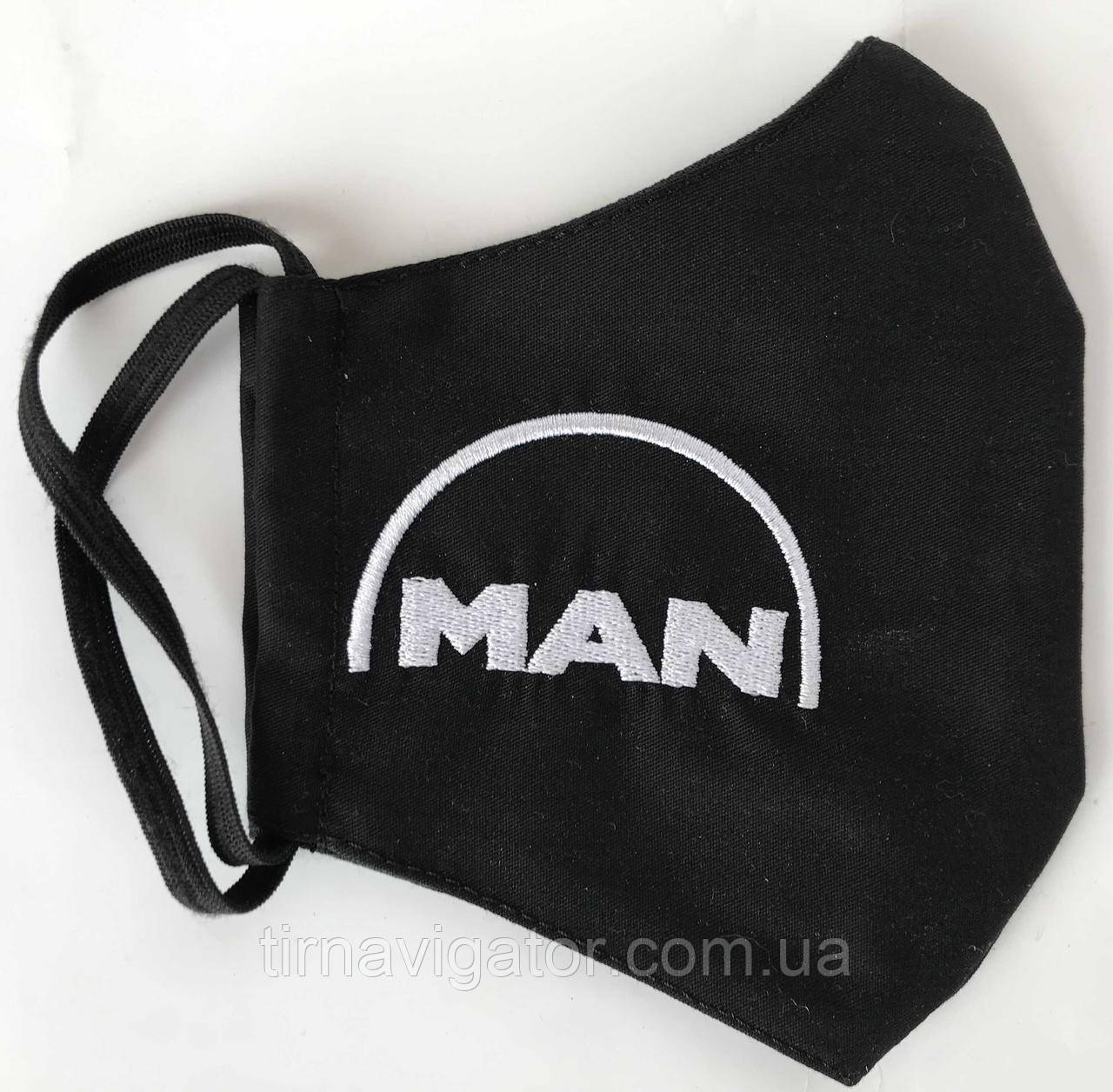 Маска захисна з лого MAN чорна, фото 1