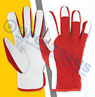 Рукавиці шкіряні мягкі червоні 8