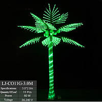 Вуличне Світлодіодне Дерево  Пальма Зеленого кольору  габарити 3.0 * 2.0 метрів
