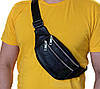 Чоловіча сумка на пояс R398-1 чорна, фото 9