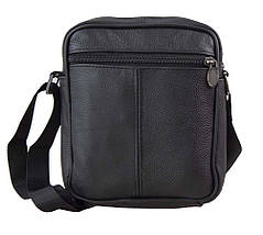 Чоловіча сумка з натуральної шкіри 11014 чорна, фото 2