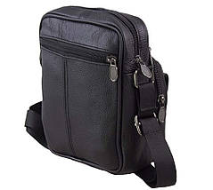 Чоловіча сумка з натуральної шкіри 11014 чорна, фото 4