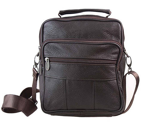 Чоловіча сумка з натуральної шкіри 8560-2 коричнева, фото 1