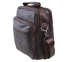 Чоловіча сумка з натуральної шкіри 8560-2 коричнева, фото 3