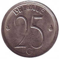 25 сантимов. 1948-93 год, Бельгия. (Belgique)