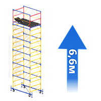 Вежа-тура мобільна на колесах від заводу Аtlant 1,2 х 2,0 м (h = 6,6 м)
