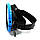 Маска для плавання Акванавт, ГОСТ, загартоване скло, різні кольори чорний з синім, фото 3