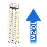 Вежа-тура будівельна від заводу-виробника Atlant 1,2 х 2,0 м (h = 10,2 м)