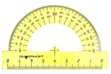 Транспортир 10см