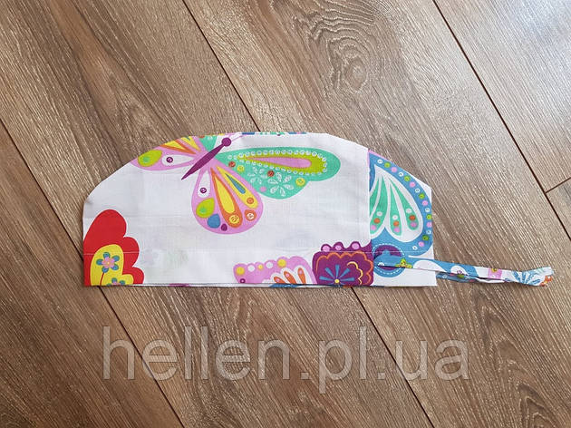 Медична шапочка з принтом "Великі метелики", фото 1
