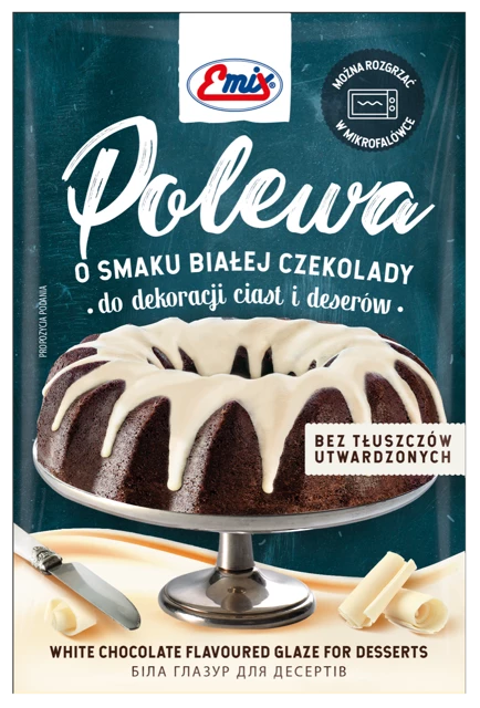 Глазурь для тортов (десертов) белая Emix Польша 100г - фото 1 - id-p1457302336
