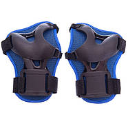 Комплект захисту для катання на роликах дитяча синя/чорна р. S, M, фото 4