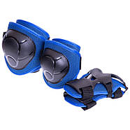 Комплект захисту для катання на роликах дитяча синя/чорна р. S, M, фото 2