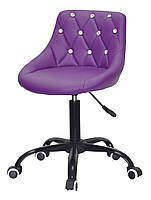 Стул Foro SV BK-Office пурпур (фиолетовый) кожзам на черной крестовине c колесами, регулировка высоты сиденья