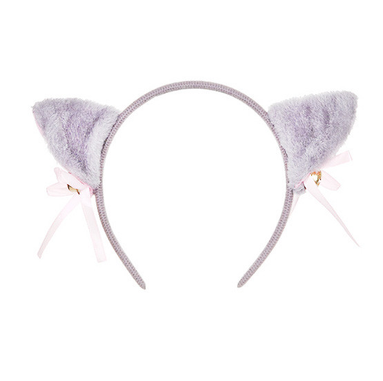 Вушка на обручі Сірі з бубонцями | Gray with bells