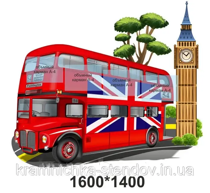 Наклейка для кабінету англійської мови, фото 1