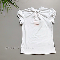 Блузка для девочки белая с коротким рукавом ТМ Бемби ФБ716