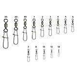 Застібка GC американка з вертлюгом 1050BN No14 (1000 шт.), фото 3