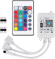 Wi-Fi RGB контроллер с таймером и цветомузыкальным режимом + IR пульт 24 кнопки