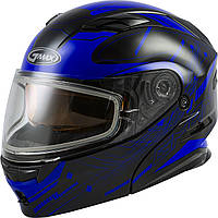 Шлем GMax black/blue md01s модуляр с двойным визором