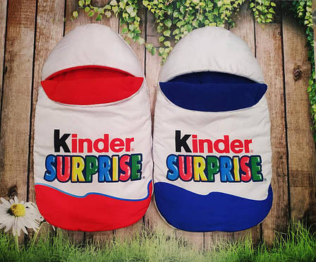 Зимний конверт на выписку Kinder surprise 2в1 чехол в коляску / детский спальник / Конверт-мешок-спальник, фото 1