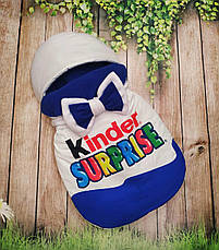 Зимний конверт на выписку Kinder surprise 2в1 чехол в коляску / детский спальник / Конверт-мешок-спальник, фото 3