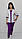 Жіночий медичний костюм Сана бавовна три чверті рукав, фото 2