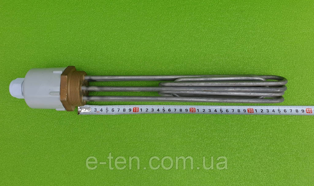 Блок-тен KAWAI з нержавійки 12000 W ("ПЕТЛЕВИЙ") / 220V-380V ("зірка") /на різьбі 2"(58 мм) / довжина L = 350мм