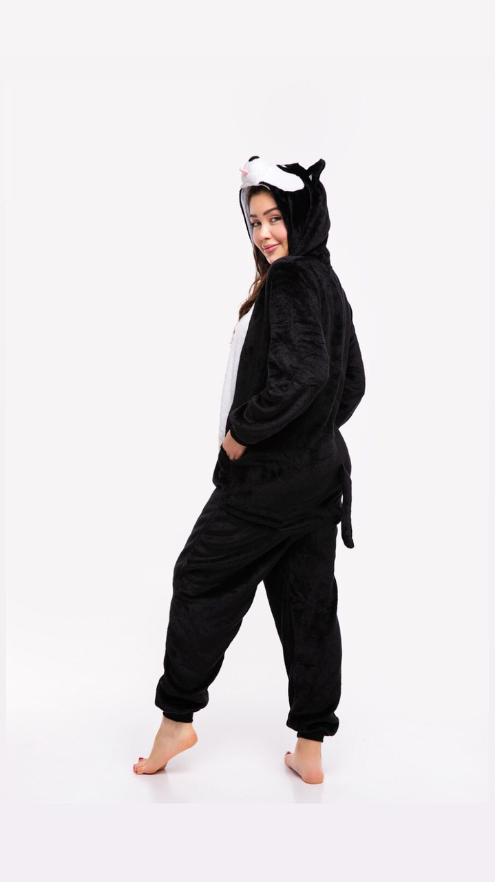 Кигуруми хаски черная пижама взрослая Husky - фото 3 - id-p1457403108