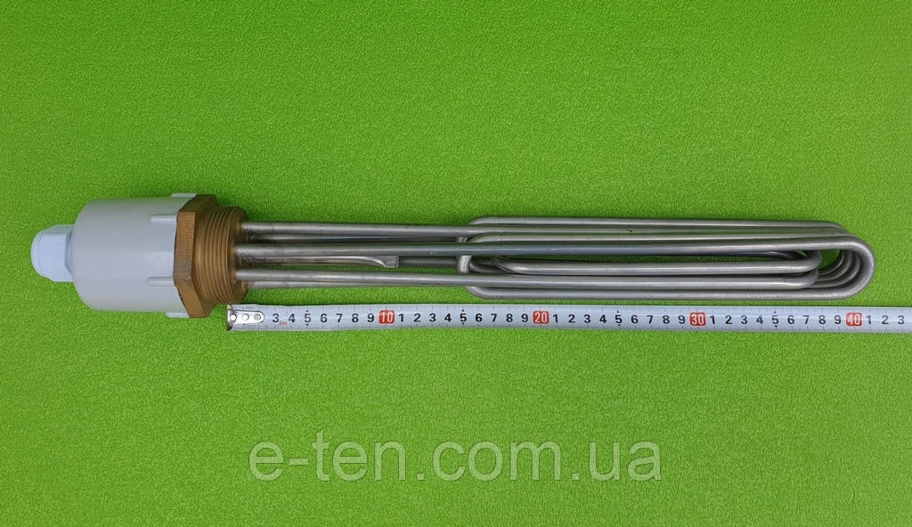 Блок-тен KAWAI з нержавійки 15000 W ("ПЕТЛЬОВИЙ") / 220V-380V ("зірка") / на різьбі 2"(58 мм) / довжина L = 400мм