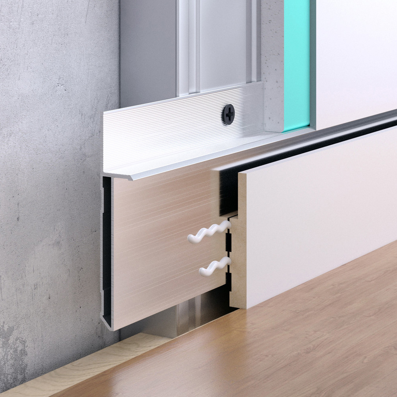 Декоративна МДФ вставка 58х8 з каналом під LED стрічку грунтована, фото 1