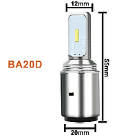 Мотоцыклетная лампа LED H6 BA20D 12V 6000K мото лампа h6 ва20д