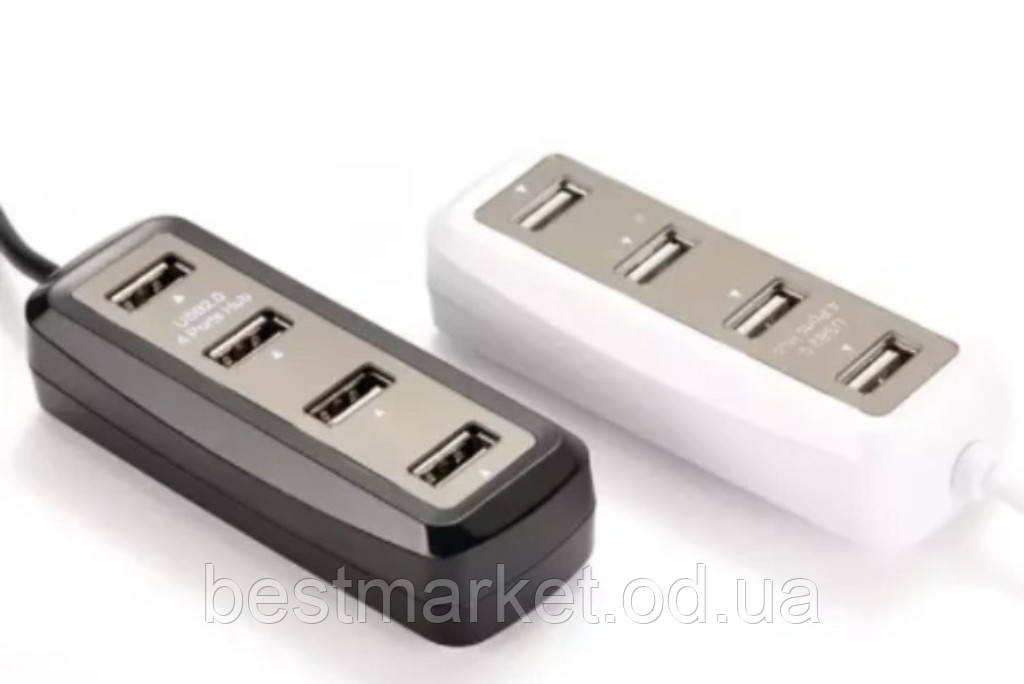 Заряджання Концентратор USB HUB на 4 Порти з Вимикачами HSM-50171