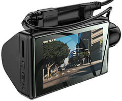 Відеореєстратор HOCO Di07 з двома HD-камерами, чорний.