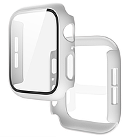 Чехол-накладка DK Пластик Soft-Touch Glass Full Cover для Apple Watch 44mm (white)