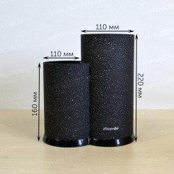 Підставка Чорна подвійна для ножів Kamille KM 7607, фото 1