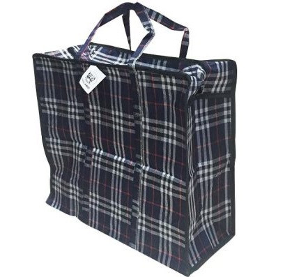 Сумка з тканини в клітинку №3 50*43*24, кольорова, фото 1