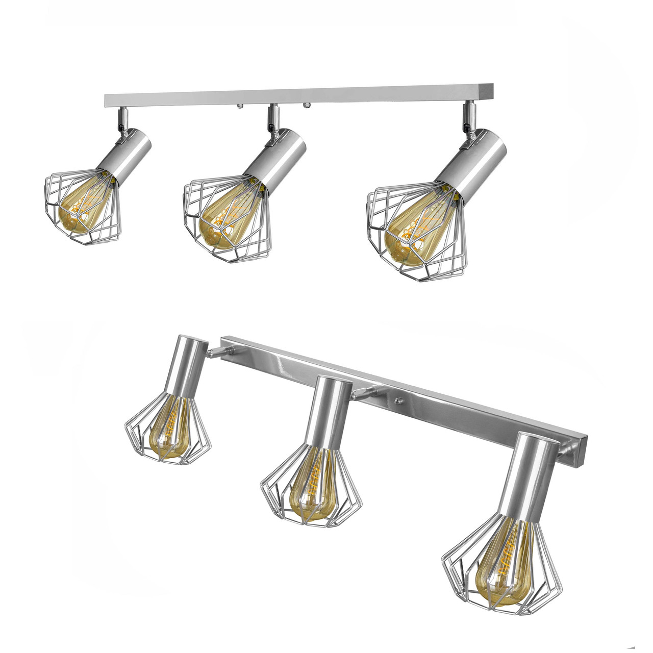 Світильник на планці з поворотними плафонами 3-Е27 Diadem NL 22151-3 CR хром, фото 1