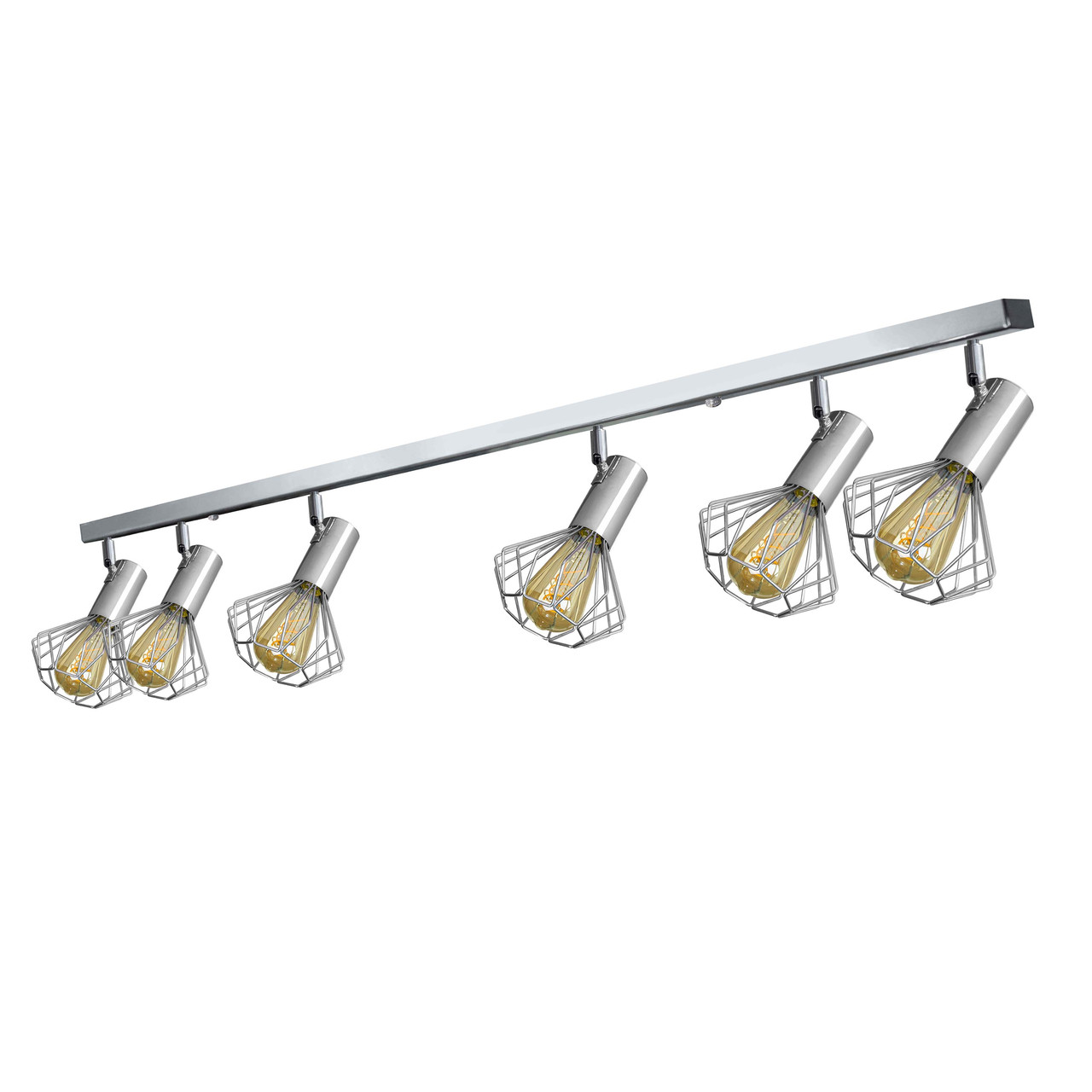 Світильник на планці з поворотними плафонами 6-Е27 Diadem NL 22151-6 CR, фото 1