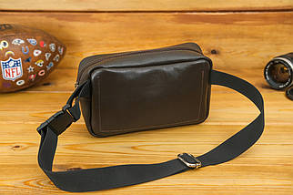 Шкіряна сумка Модель №58, натуральна Гладка шкіра, колір коричневий, відтінок Шоколад, фото 3