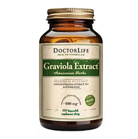 Гравіола Гуанабана Екстракт 1000 мг 100 кап Doctor Life Graviola Extract 1000 mg Доставка з ЄС