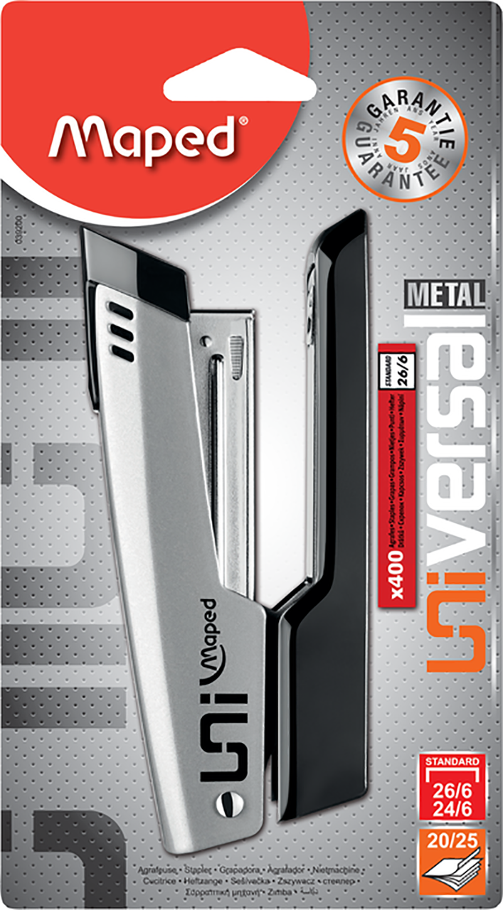#Степлер настільний UNIVERSAL металевий 20 л (скоби No24/6 26/6) аасорти