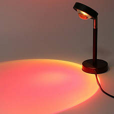 Проєкційний світильник Sunset Lamp з ефектом заходу сонця, світанку, USB led Lamp, фото 3