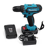 Акумуляторний шурупокрут Makita 550 DWE 24 V, 5.0 AH з набором інструментів у кейсі та гнучким валом МАКИТА, фото 8