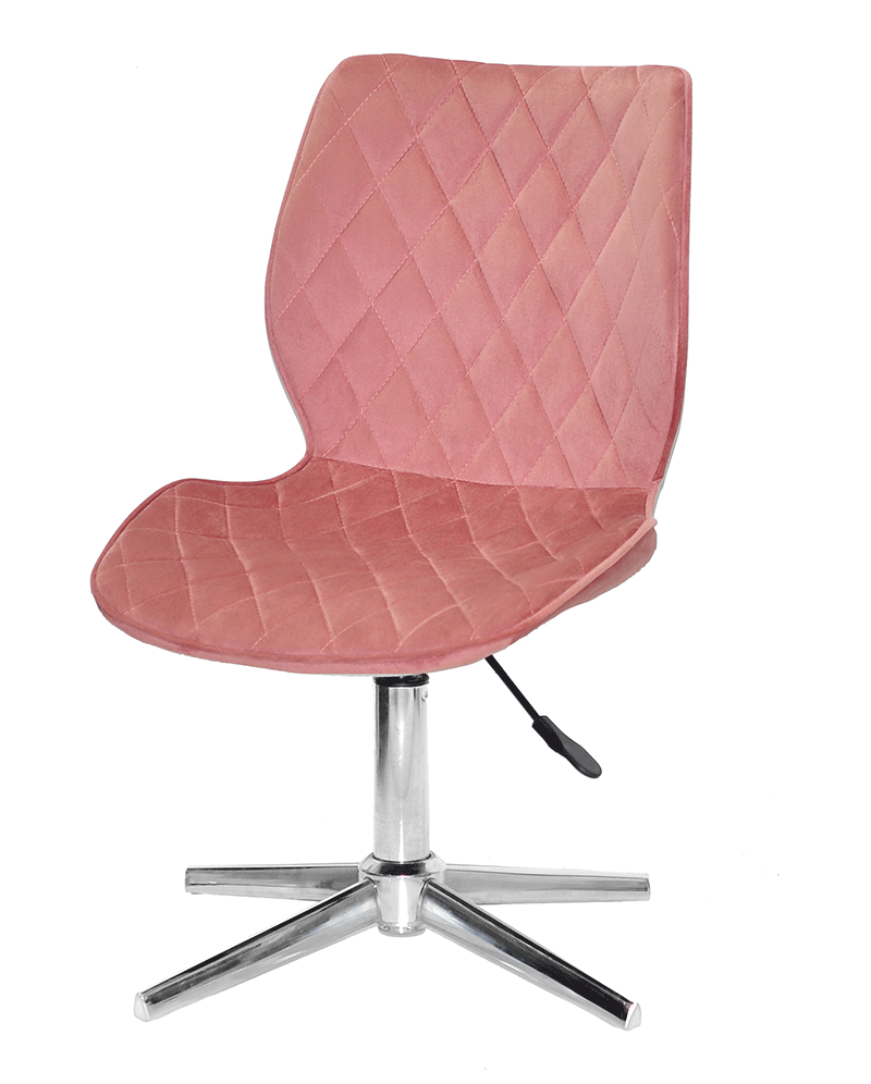 Стілець Toni Modern Base теракот 1018 велюр на хромованій хрестовині зі стопками, фото 1